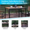 Flash Furniture Patio Set-35" Table-2 Chairs-Tan Umbrella-Base XU-DG-810060062-UB19BTN-GG